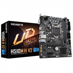 GIGABYTE H510M H V2, Socket 1200, Intel® Q470 (11/10th Gen CPU), Dual 2xDDR4-3200, CPU Intel graphics, VGA, HDMI, 1xPCIe X16, 4xSATA3, RAID, 1xM.2, 1xPCIe X1, ALC887 HDA, GbE LAN, 4xUSB3.2, RGB Led, mATX
